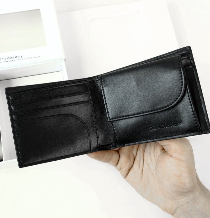 CK Black Leather Wallet-Belt Set For Men 8#