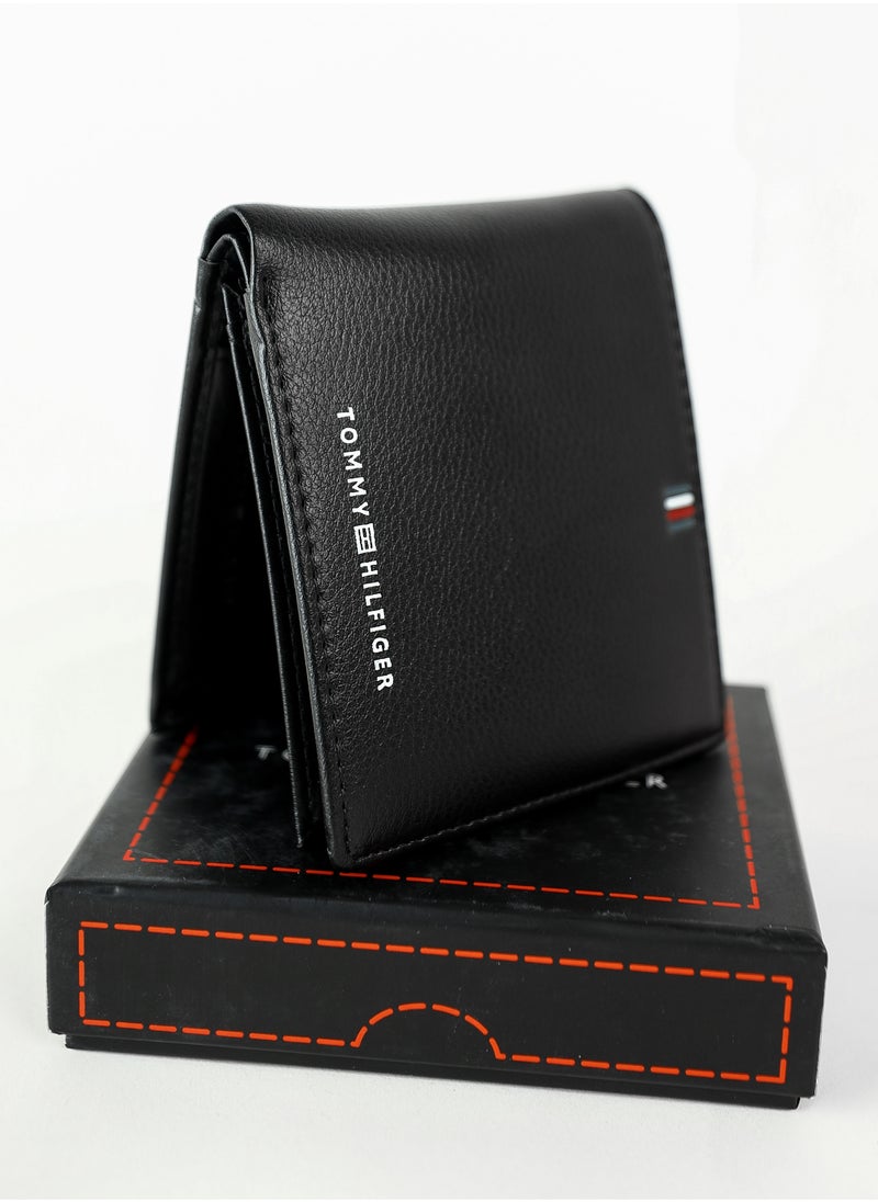 TH Black Leather Wallet For Men 1#