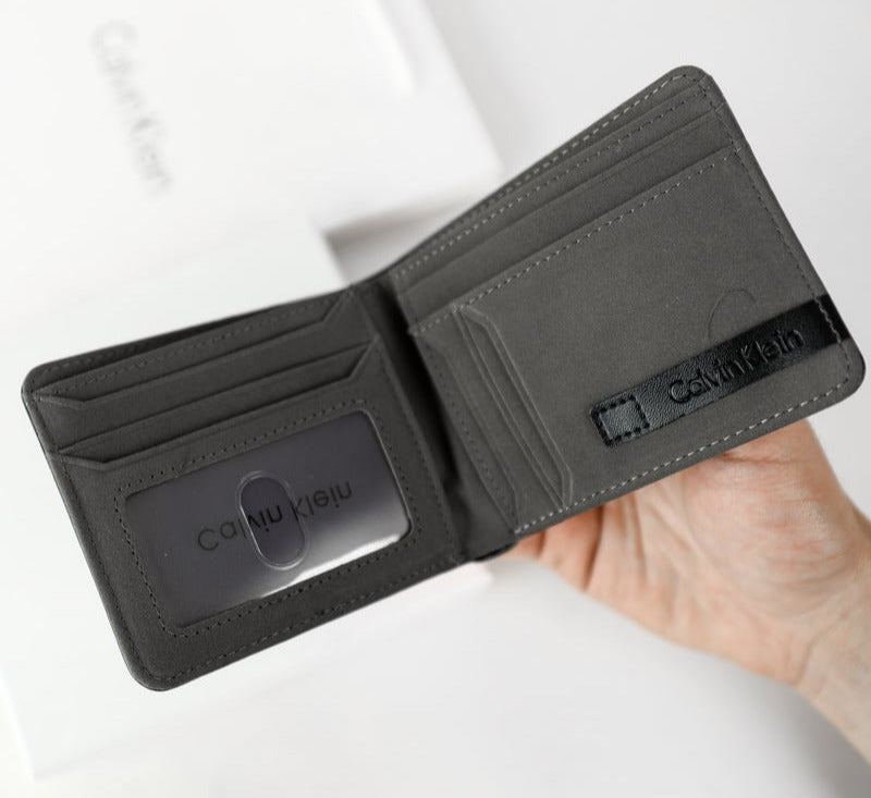 CK Black Leather Wallet-Keychain Set For Men 4#