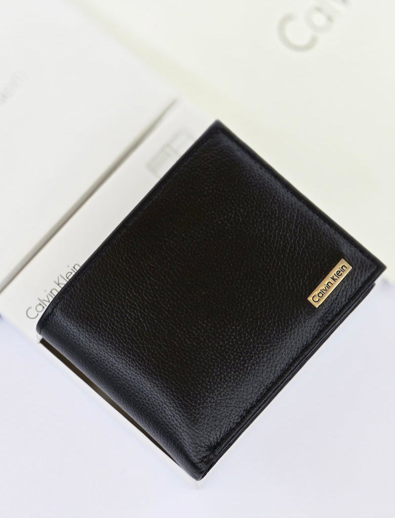 CK Black Leather Wallet For Men 66#