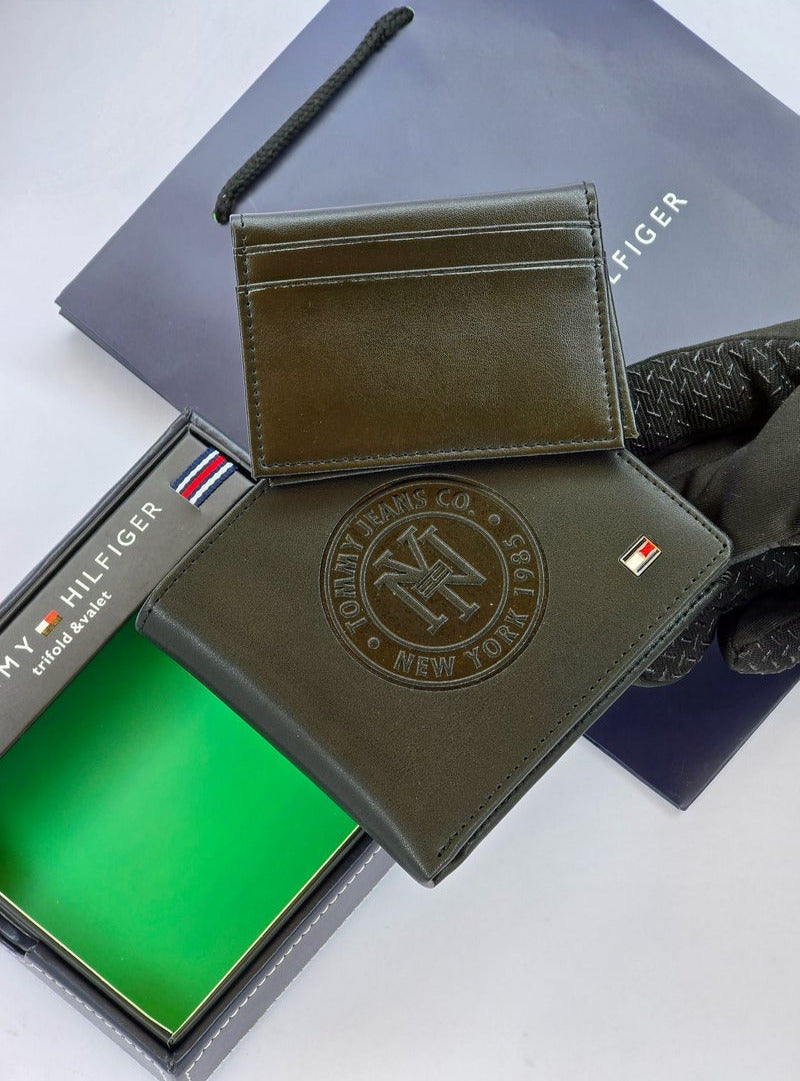 TH Black Leather Wallet 45#