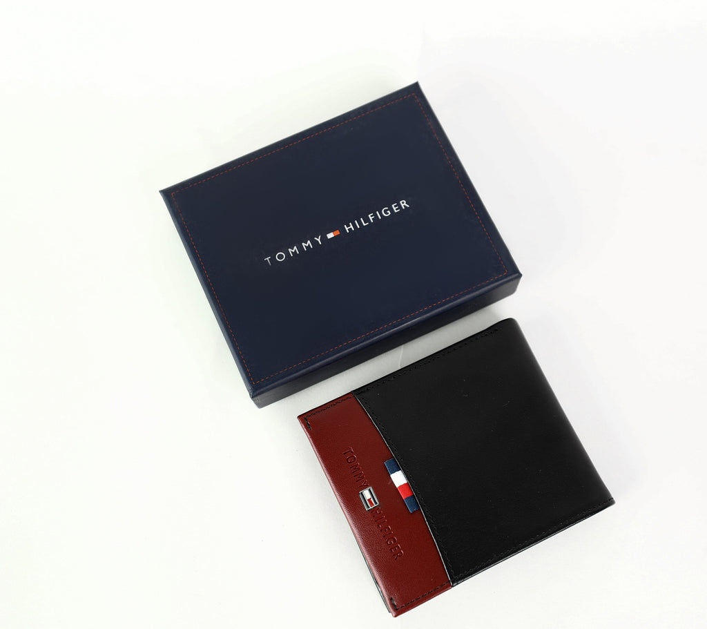 TH Black Leather Bifold Wallet For Men 5#