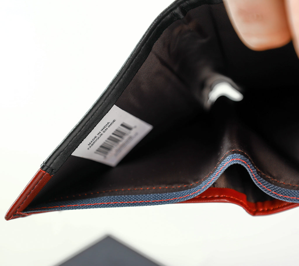 TH Black Leather Bifold Wallet For Men 5#