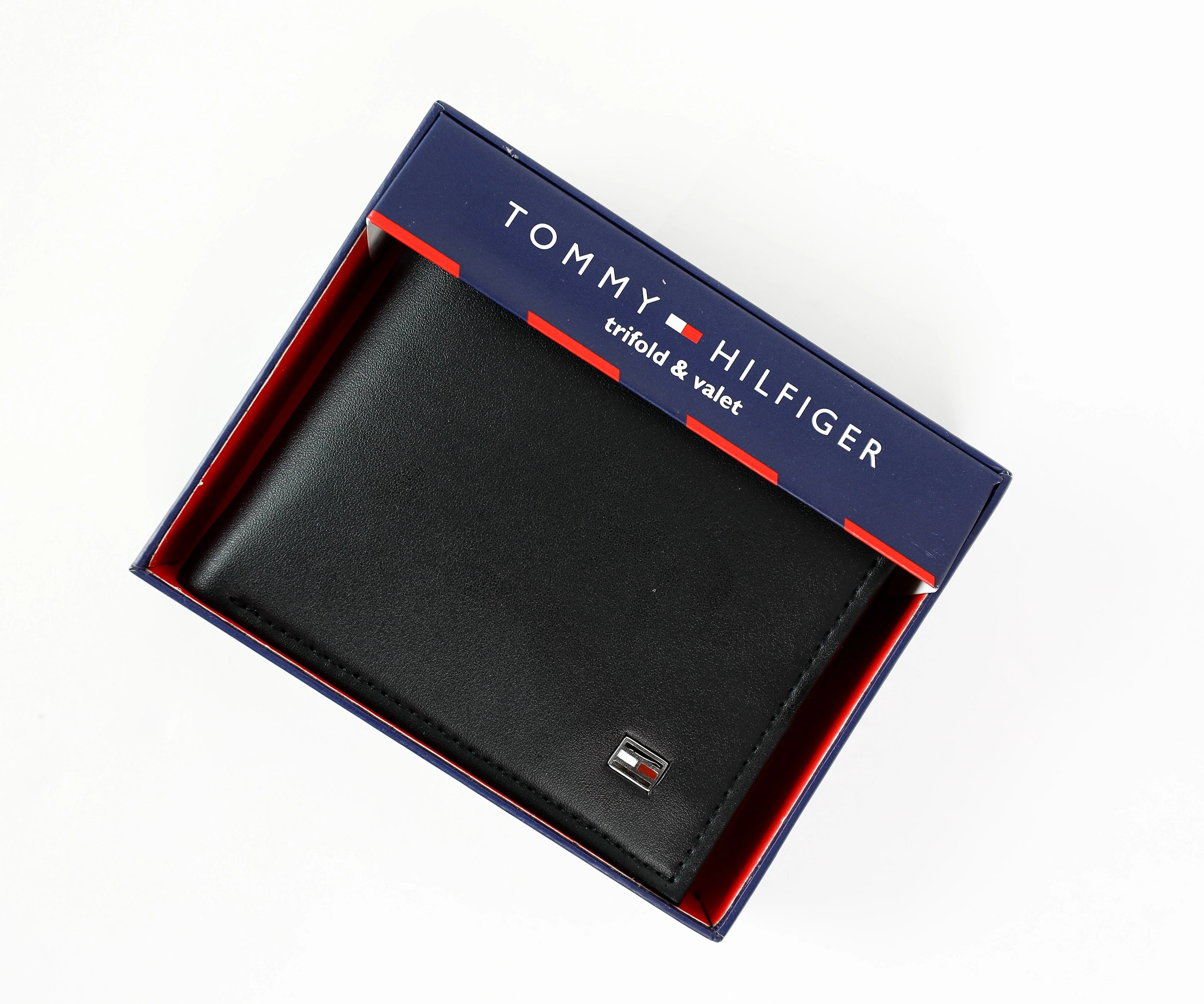 TH Black Leather Wallet For Men 17#