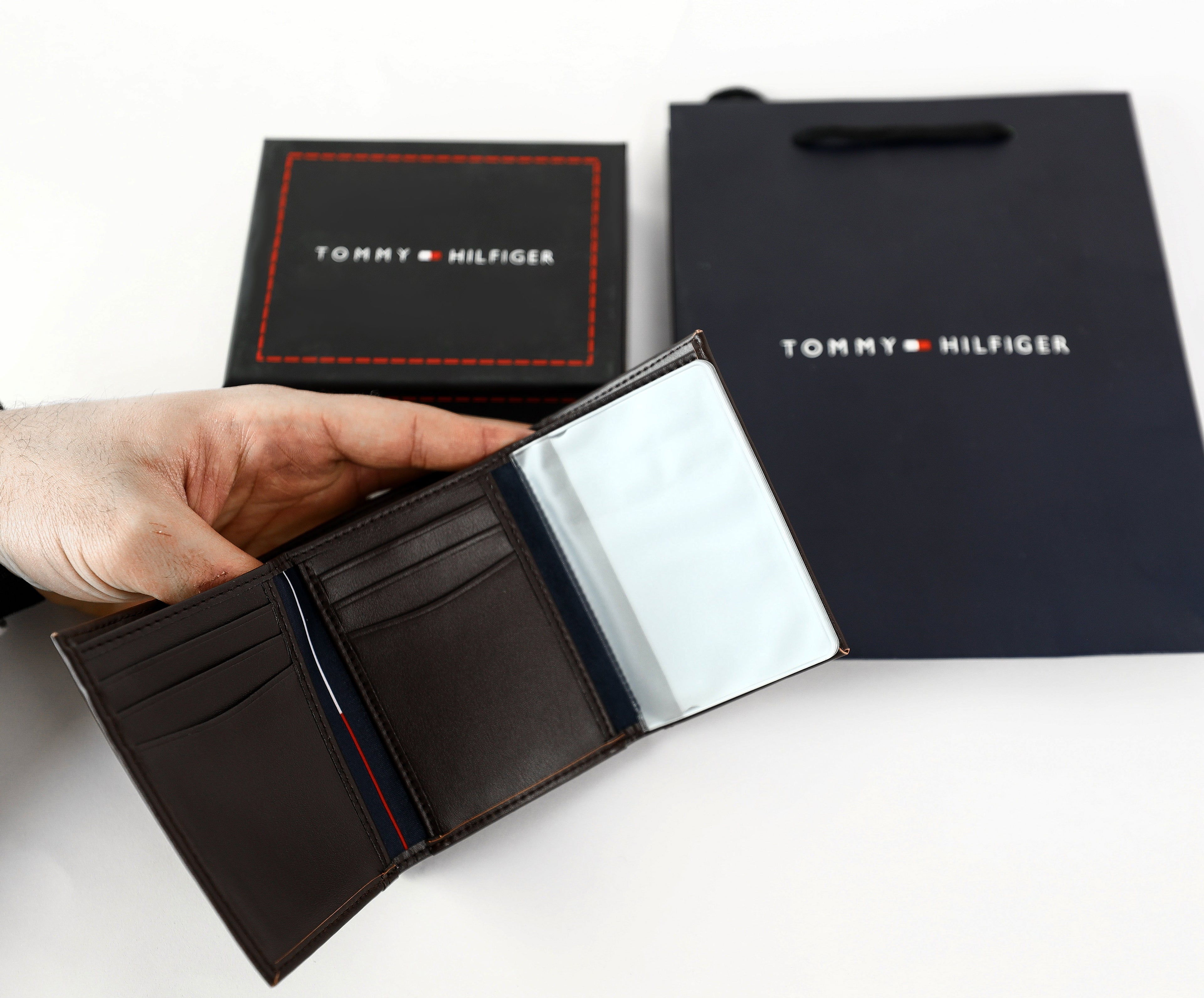 TH Brown Trifold Wallet For Men 3#