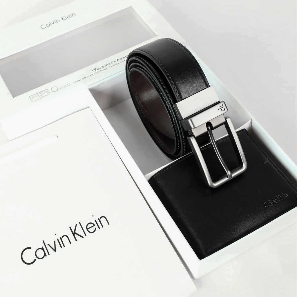 CK Leather Wallet-Belt Set For Men 5#