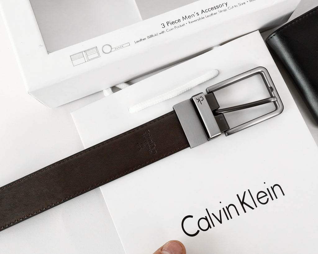 CK Leather Wallet-Belt Set For Men 5#