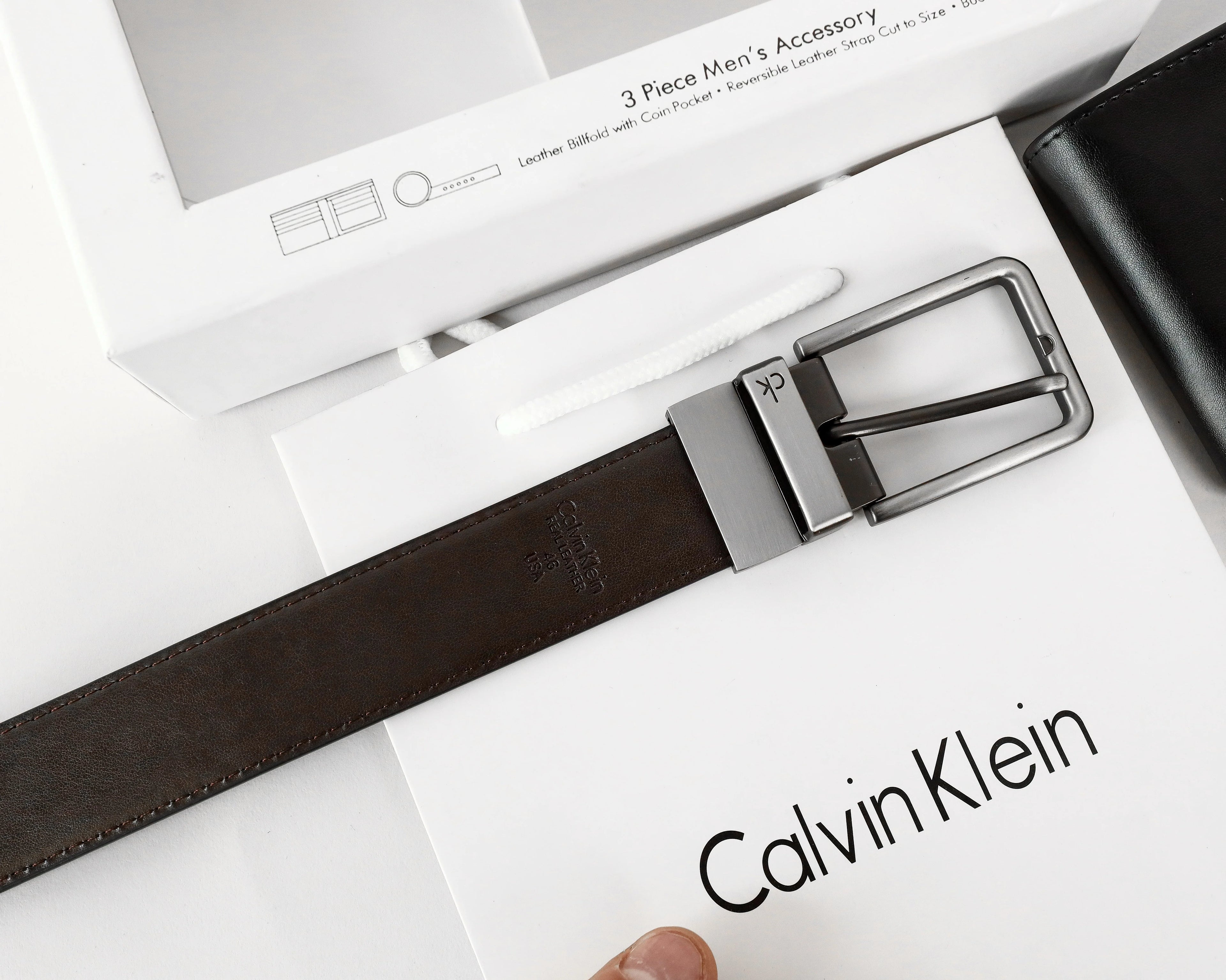 CK Leather Wallet-Belt Set For Men 5#