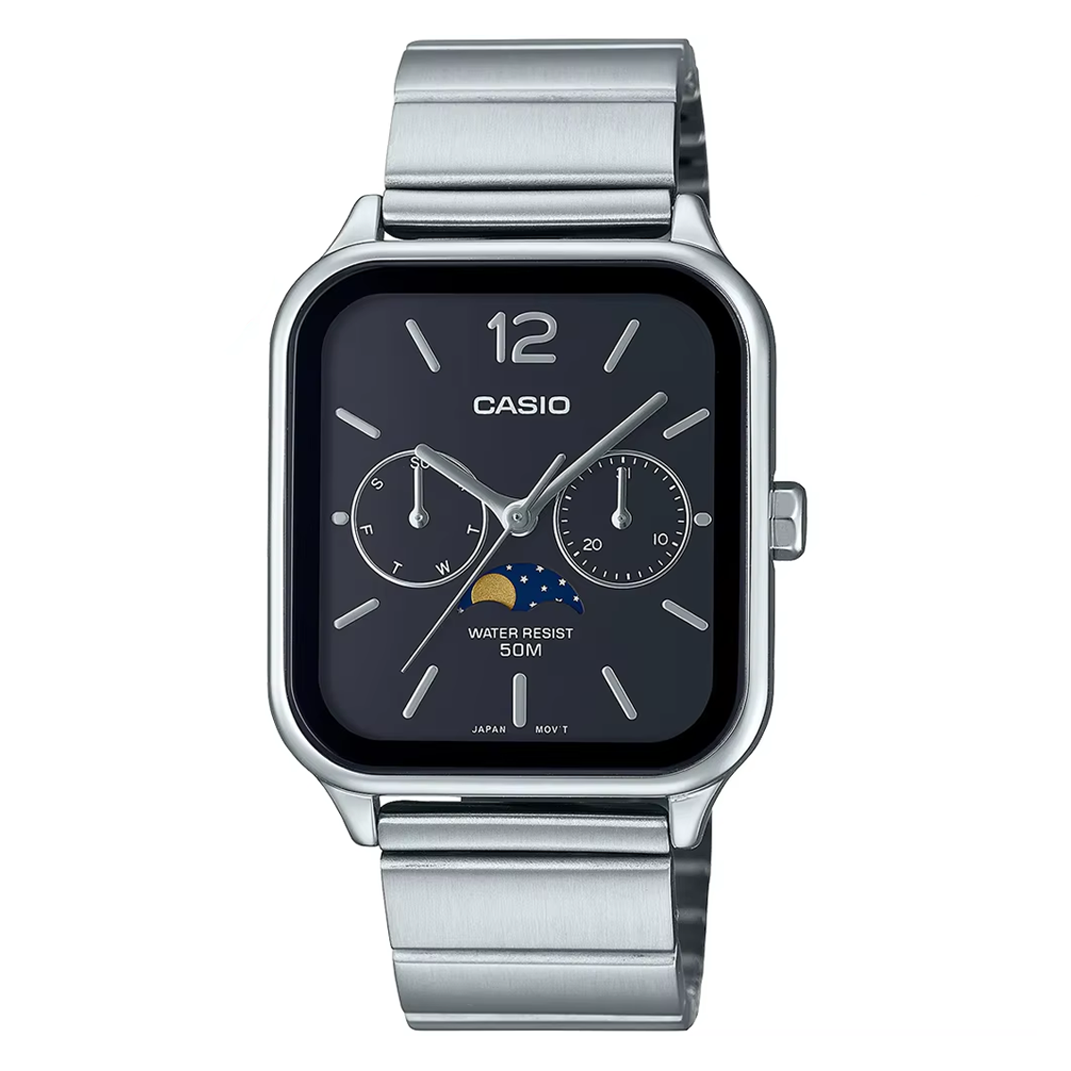 Casio sun moon square New Edition - Silver Band
