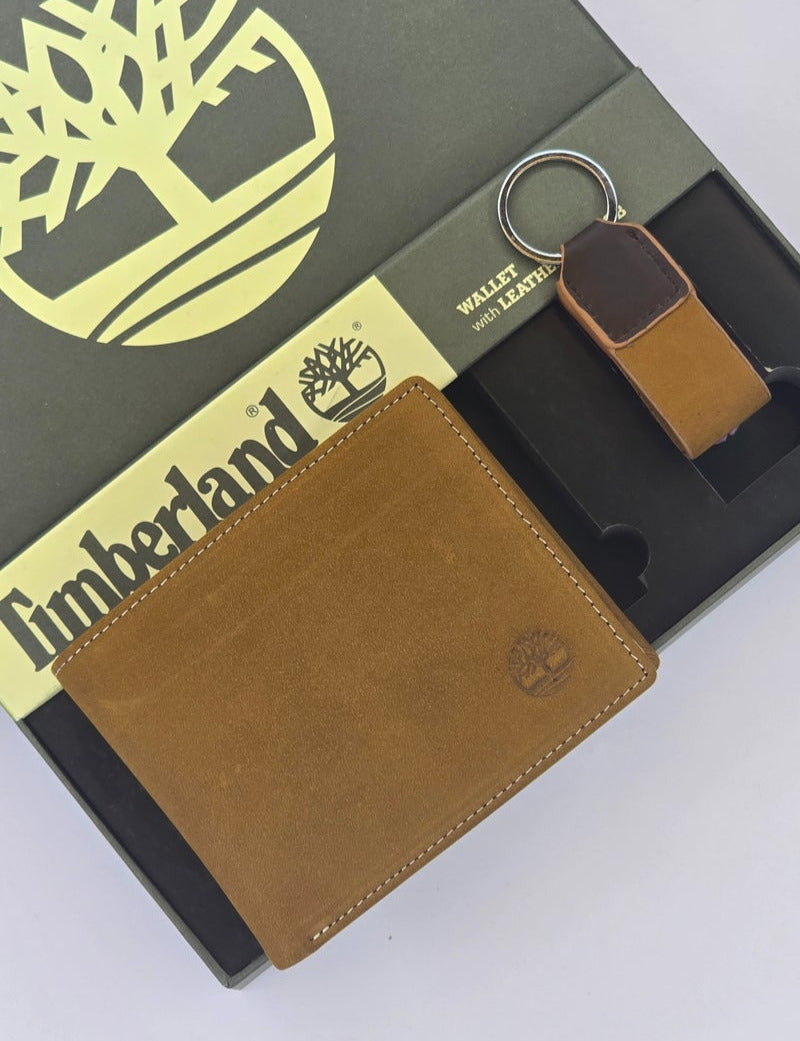 TL Light Brown Wallet-Keychain Set For Men 15#