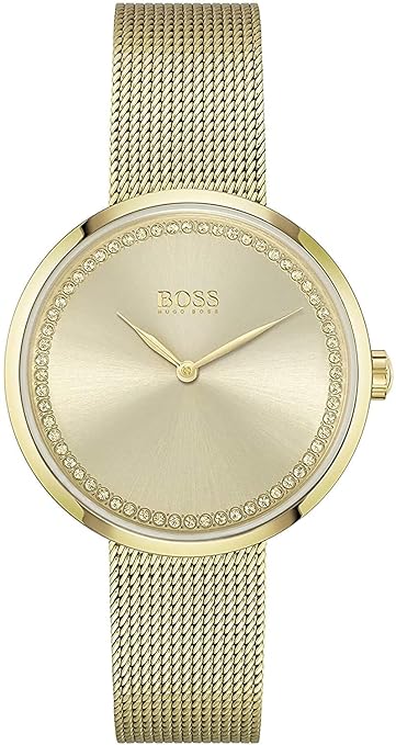 Hugo Boss Women’s Watch – Model 1502547 | Elegant Gold-Tone Stainless-Steel Design