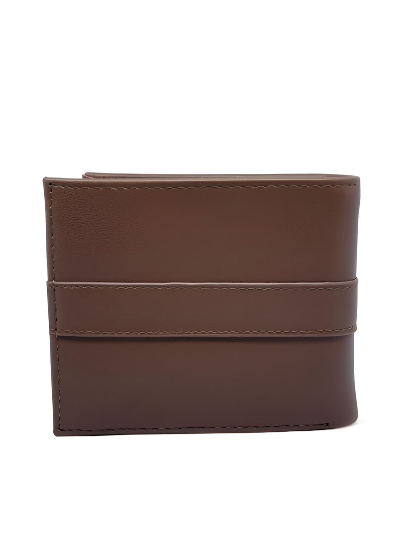 TH Brown Leather Wallet For Men 24#