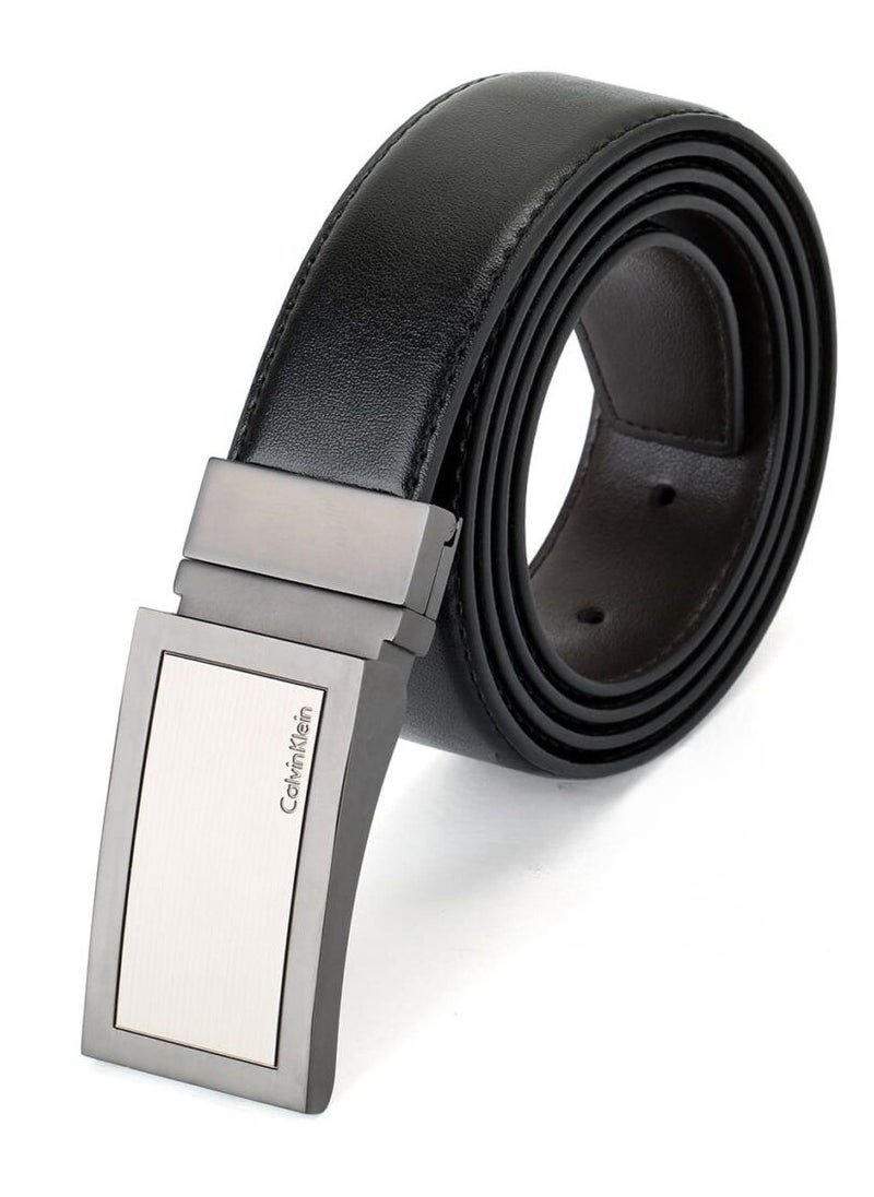 CK Black Leather Wallet-Belt Set For Men 14#