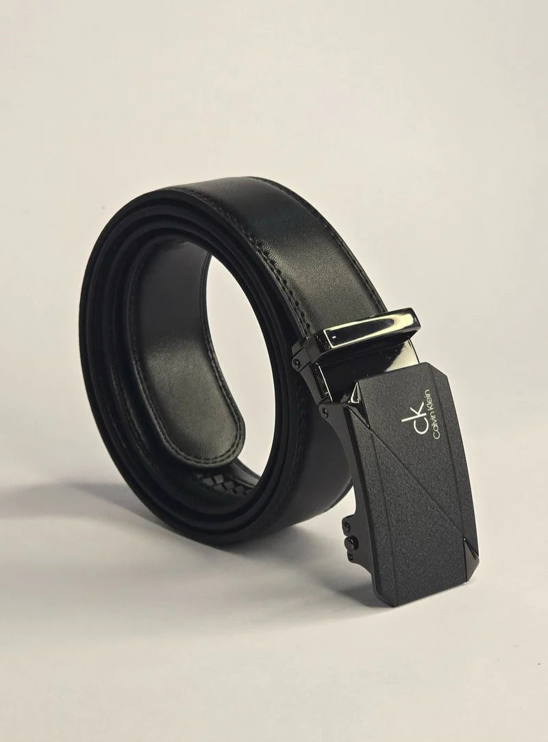 CK Black Leather Wallet-Belt Set For Men 9#