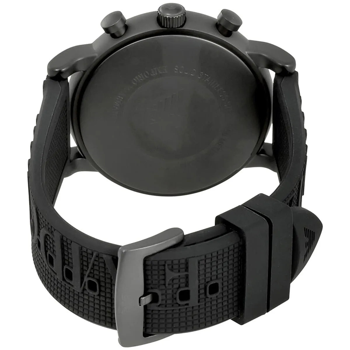 Emporio Armani Luigi XLarge AR11024 Black Rubber Chronograph Watch