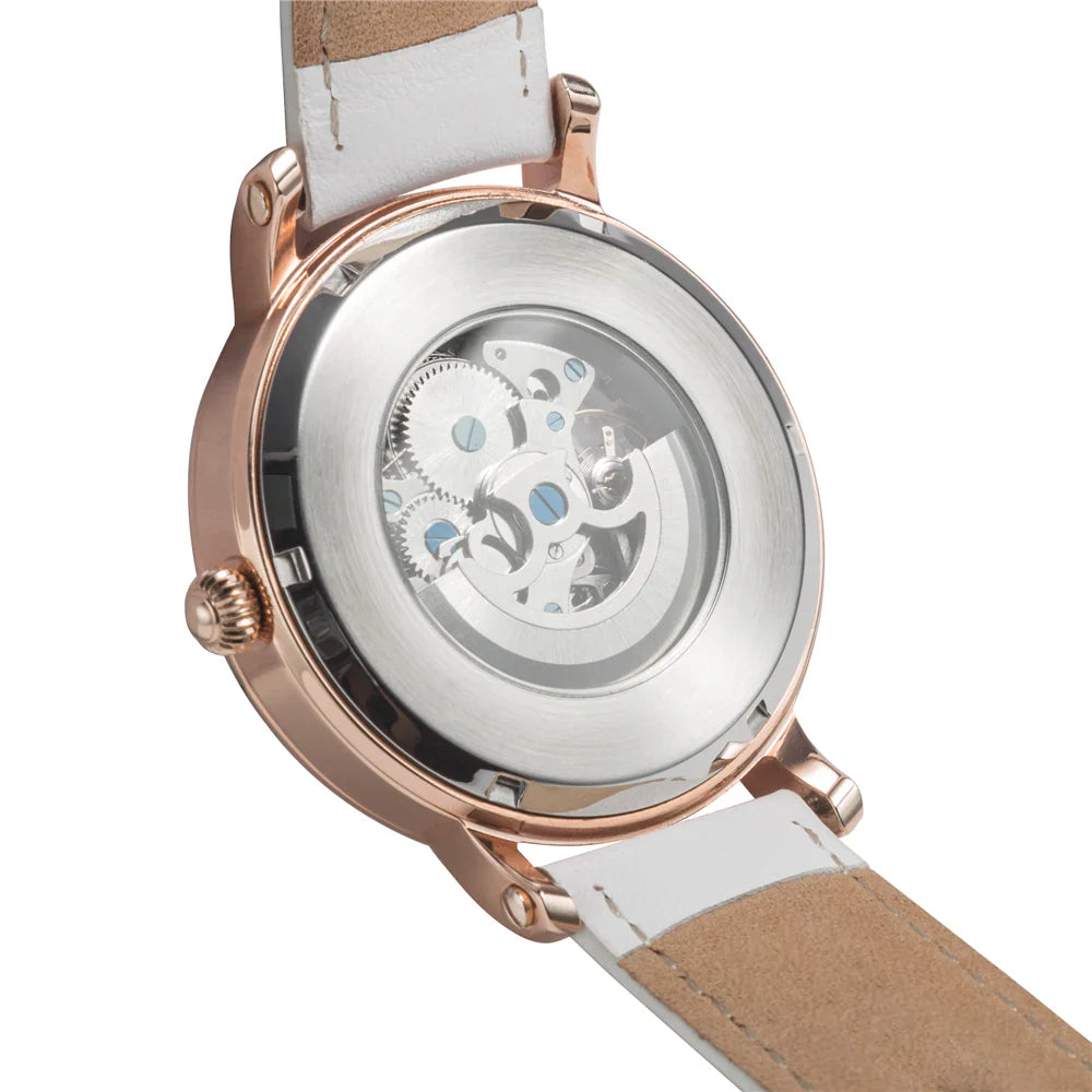Fossil Original Boyfriend ME3109 Automatic Skeleton Tan Leather Watch
