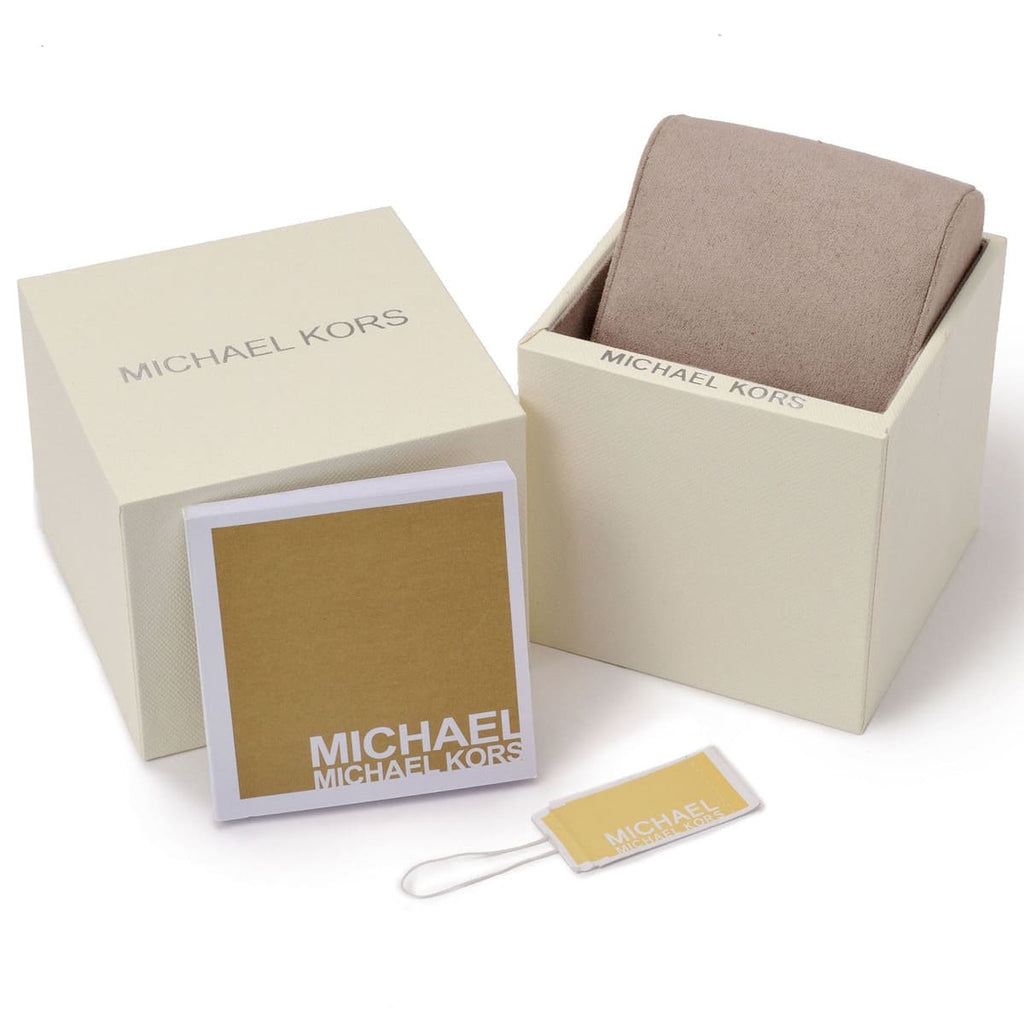Michael Kors Lennox MK7361 Gold-Tone Watch with Pavé Crystal Bracelet