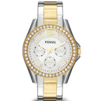 Fossil Riley ES3204 Multi-Function Two-Tone Stainless Steel Women's Watch