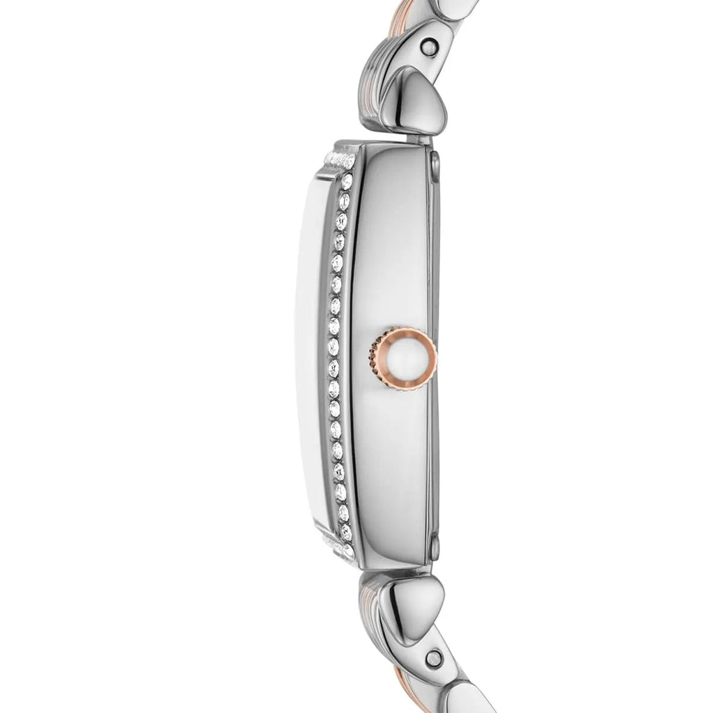 Emporio Armani AR11519 Rectangular Two-Tone Diamond Watch