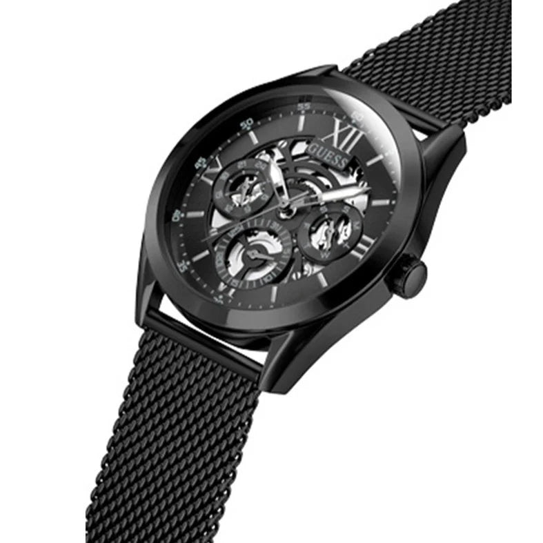 Guess GW0368G3 Men's All-Black Mesh Bracelet Watch