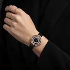 Emporio Armani AR11493 Women’s Black Dial Rose Gold Leather Rosa Watch