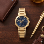 Tommy Hilfiger 1792118 Men’s Multi-Function Watch – Blue Dial & Gold Stainless-Steel Bracelet