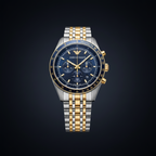 Emporio Armani AR6088 Men’s Blue Dial Two-Tone Stainless Steel Chronograph Watch