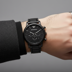 Emporio Armani AR1895 Men’s Black Dial Stainless Steel Luigi Chronograph Watch