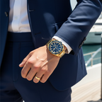 Hugo Boss Energy 1513973 Gold-Tone Blue Dial Chronograph Men's Watch