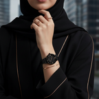 Emporio Armani AR11245 Women’s Black Dial Rose Gold Gianni T-Bar Watch
