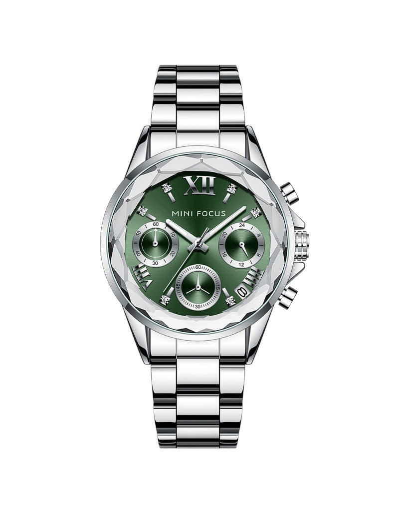 Mini Focus Women’s Watch – Model MF0466L.02 | Elegant Multifunction Stainless Steel Design