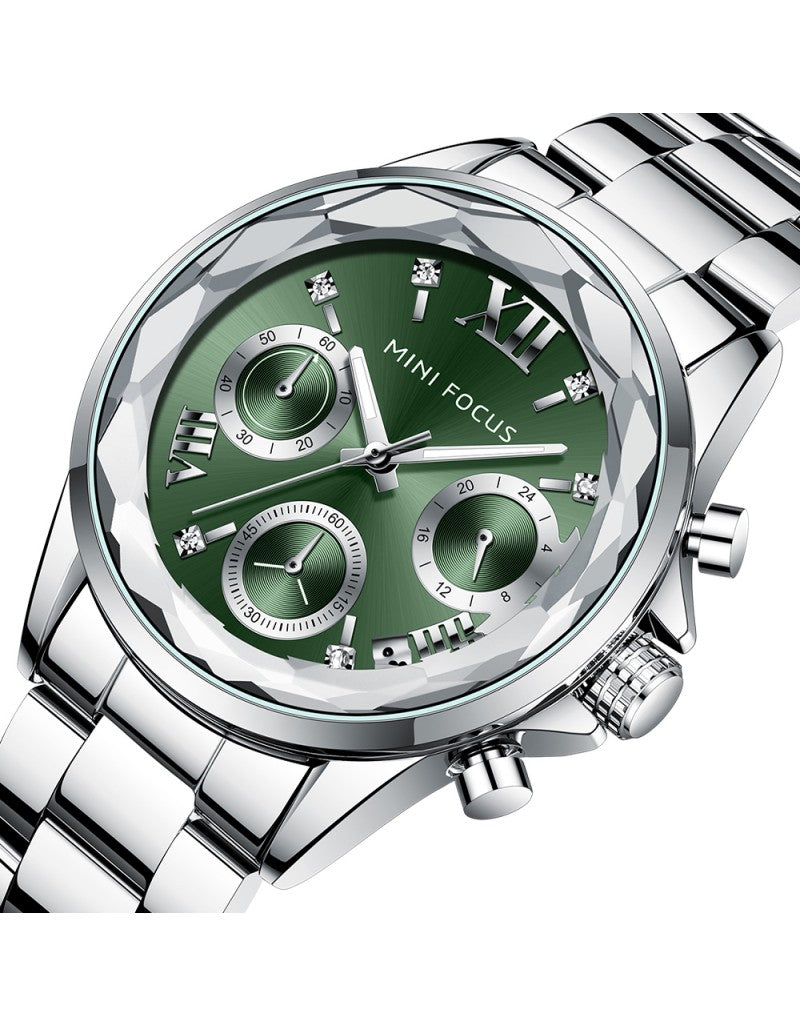 Mini Focus Women’s Watch – Model MF0466L.02 | Elegant Multifunction Stainless Steel Design
