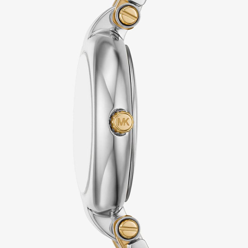 Michael Kors Lennox MK01085 Two-Tone Silver & Gold Blue Mother of Pearl Women's Watch
