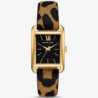 Michael Kors Emery MKo1115 Black Dial Leopard Print Leather Strap Women's Watch