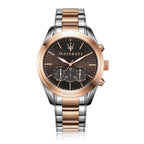 Maserati Traguardo R8873612003 Two-Tone Rose Gold Brown Dial Men's Watch