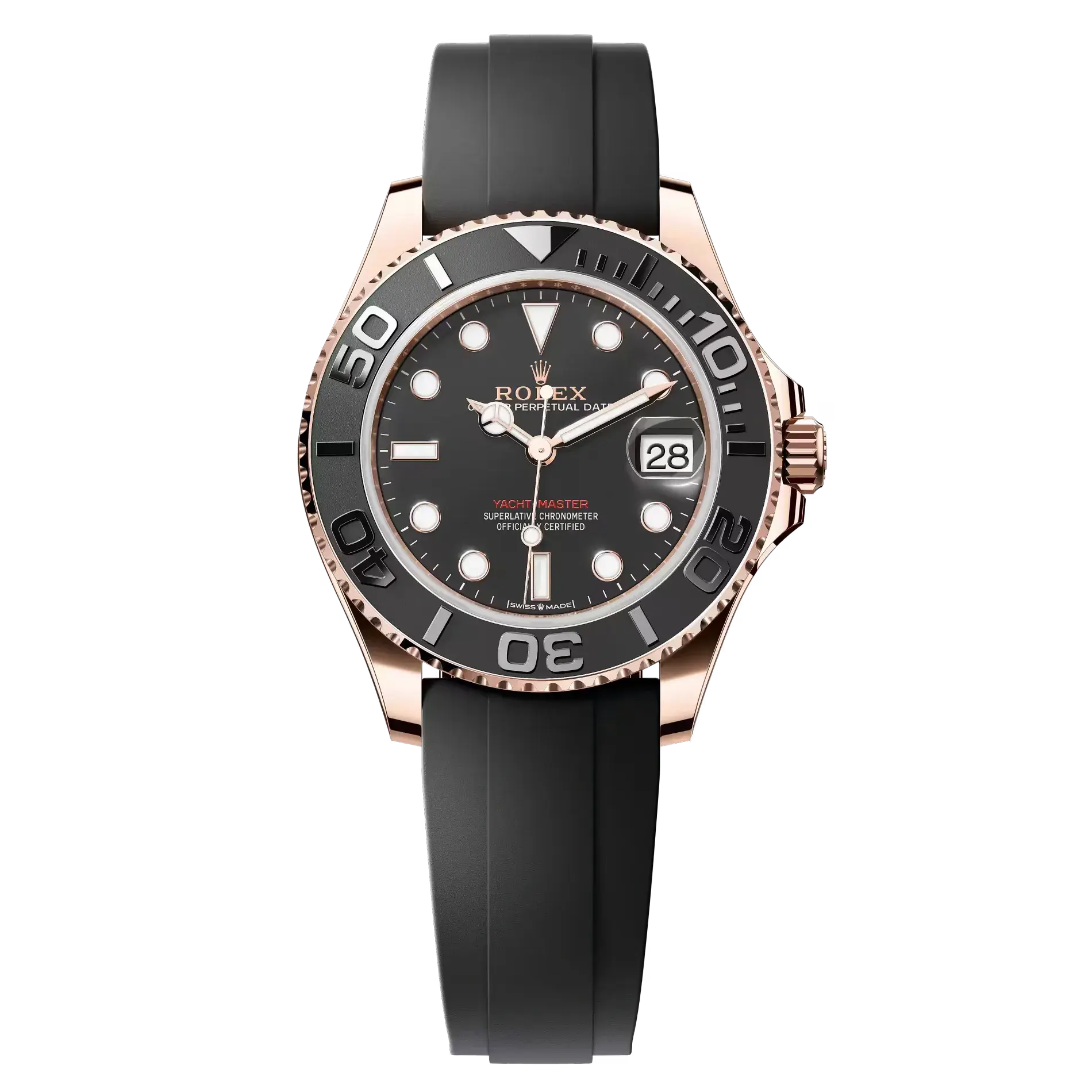 Rolex Yacht-Master II – rose Gold, Black Dial & Rubber Strap