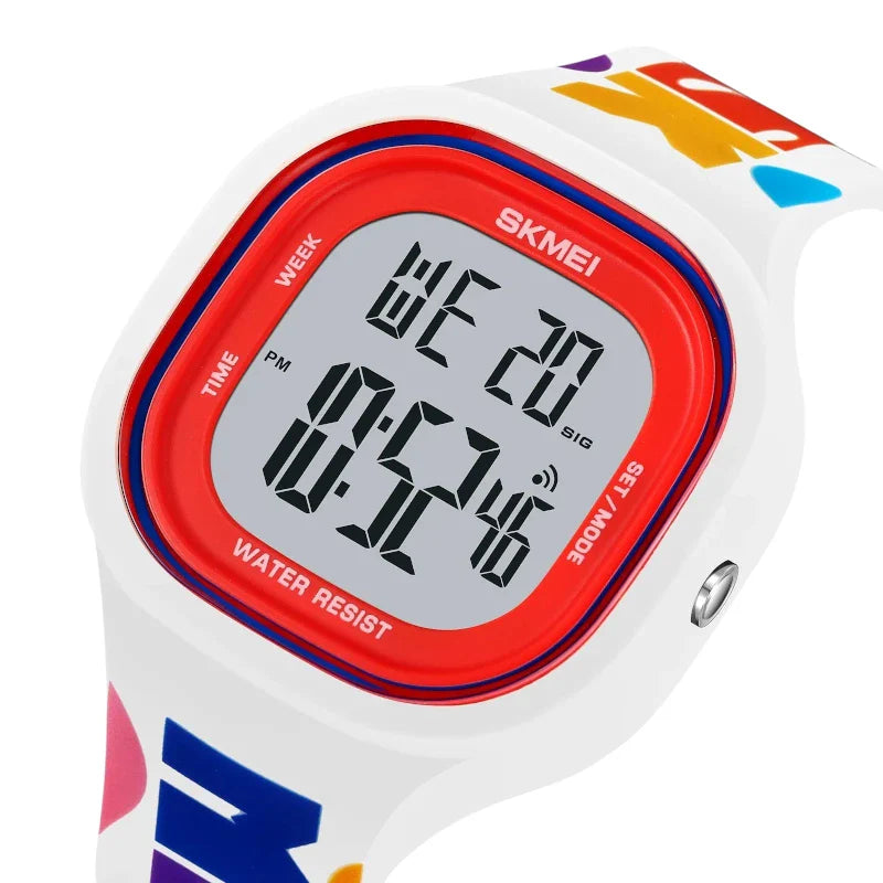 ساعة SKMEI 2290 رياضية رقمية مقاومة للماء تصميم الوان SKMEI رياضي للجنسين بسوار مطاطي