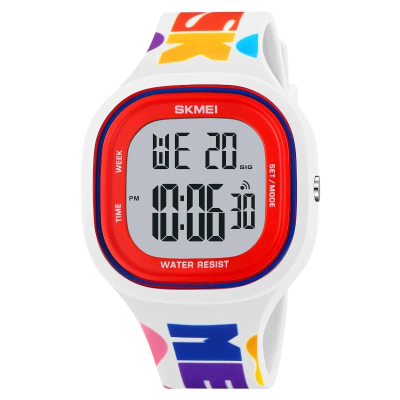 ساعة SKMEI 2290 رياضية رقمية مقاومة للماء تصميم الوان SKMEI رياضي للجنسين بسوار مطاطي