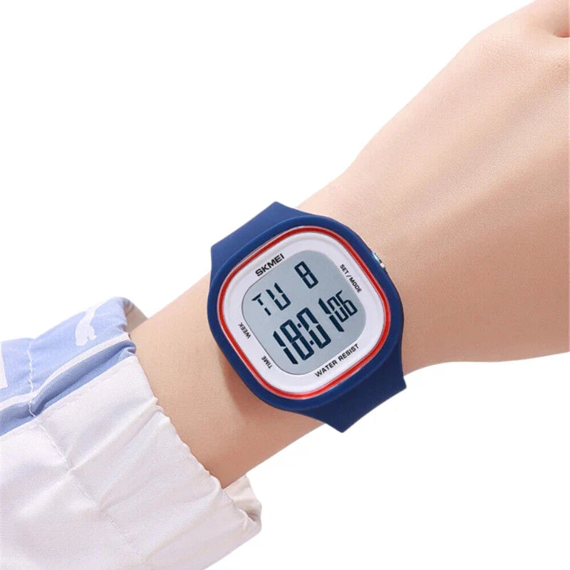 ساعة SKMEI 2290 رياضية رقمية مقاومة للماء اخضر مينت جريين رياضي للجنسين بسوار مطاطي