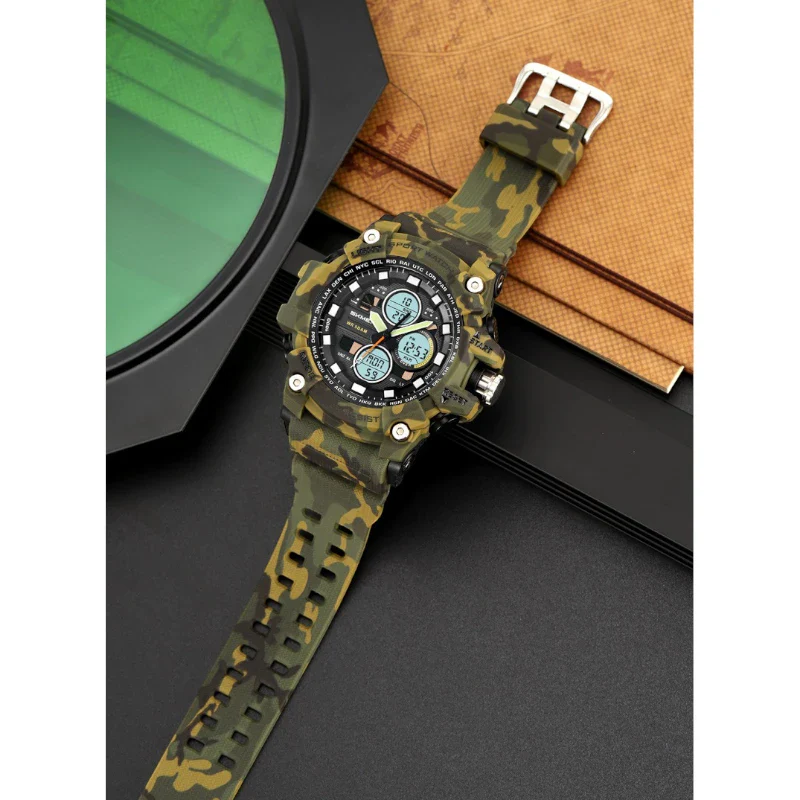 SKMEI 2349 ساعة رياضية رقمية متعددة الوظائف مقاومة للماء اسود