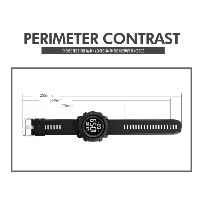 SKMEI 2122 ساعة رقمية كلاسيكية تصميم ريترو - أخضر زيتي