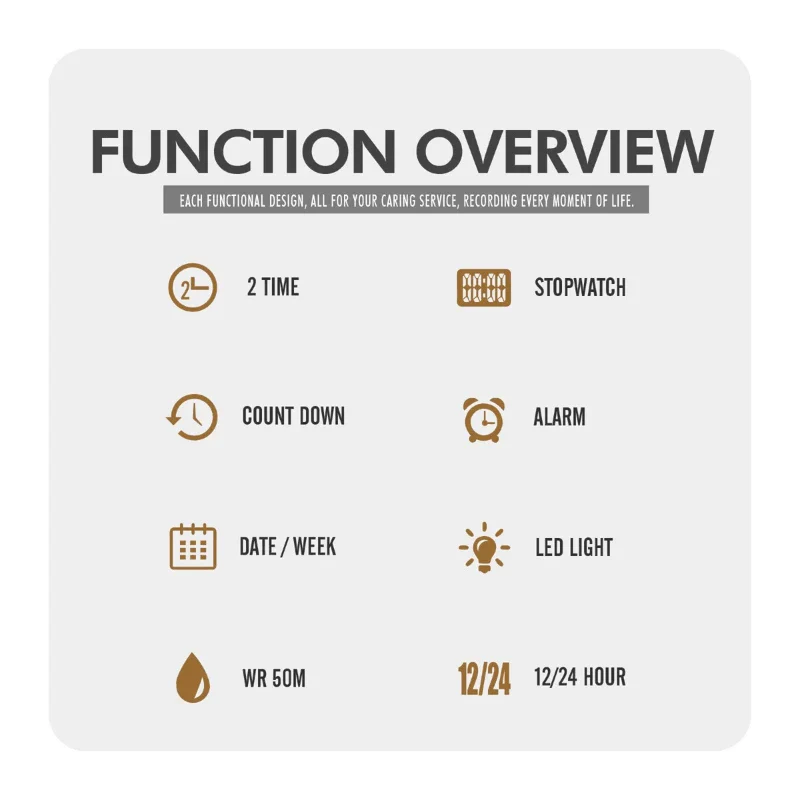 SKMEI 2122 ساعة رقمية كلاسيكية تصميم ريترو - أخضر زيتي