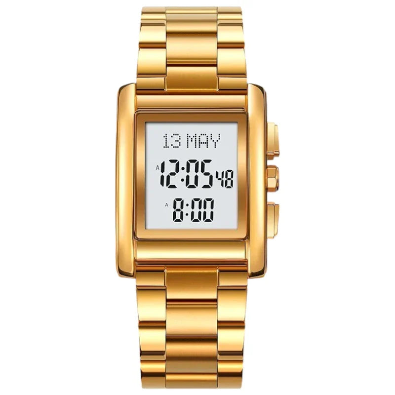 2092 Skmei ساعة اوقات الصلاة بلون ذهبي