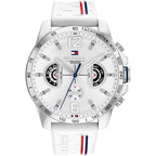 Tommy Hilfiger Men's Sport Multi-Function Watch – Model 1710676– White Silicone Strap