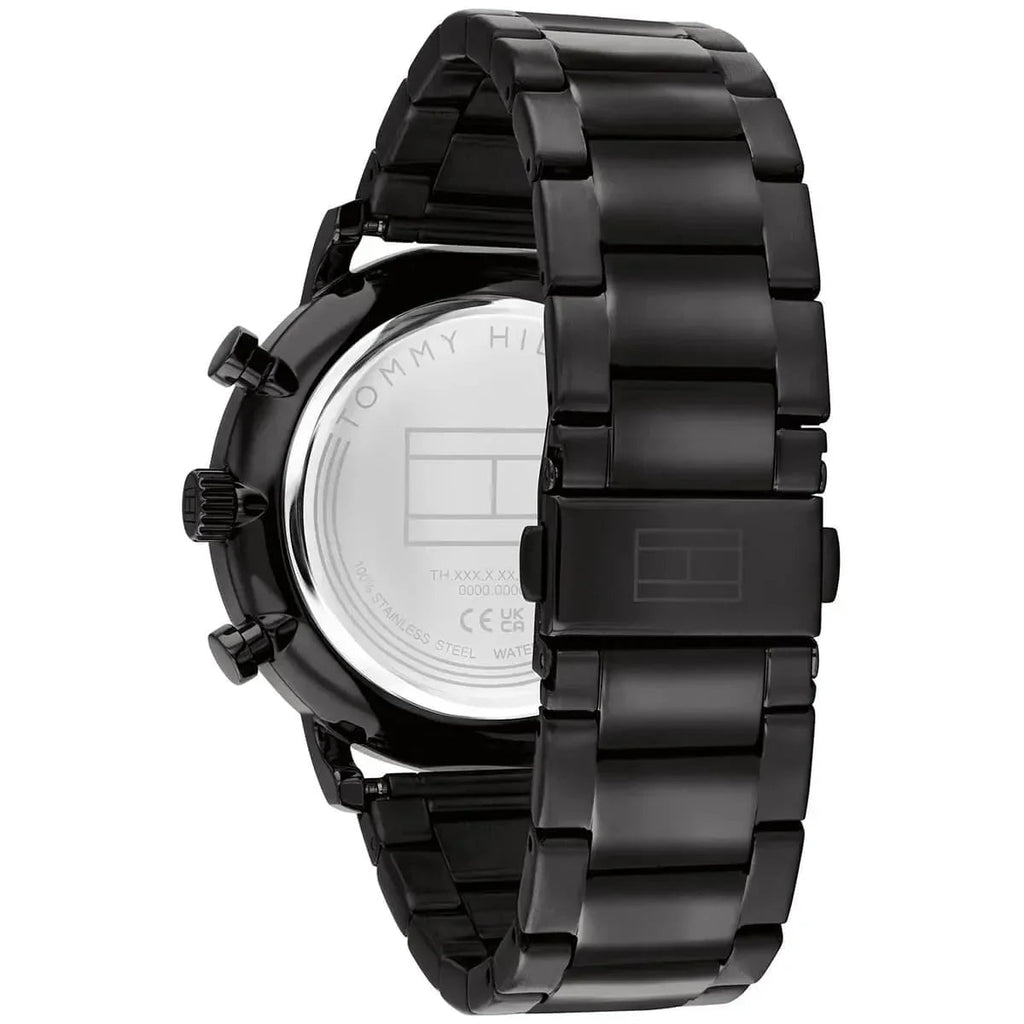 Tommy Hilfiger 1710706 Men’s Multi-Function Watch – Black & Gold Dial with Black Stainless-Steel Bracelet