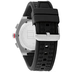 Tommy Hilfiger Connor 1791898 Men’s Black Dial Black Silicone Multi-Function Watch