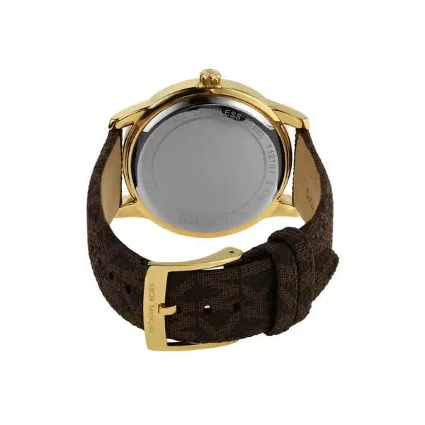 Michael Kors Tibby MK6966 Women’s Gold Dial Brown Leather Multi-Function Watch