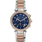 Michael Kors Parker MK6141 Women’s Rose Gold & Silver Stainless Steel Multi-Function Watch