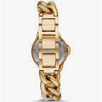 Michael Kors MK6842 Women’s Gold Mini Camille Crystal Chain-Link Watch