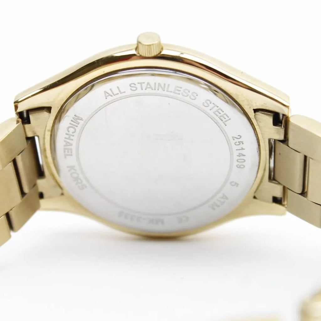 Michael Kors MK3335 Women’s Gold Runway Slim Stainless Steel Watch